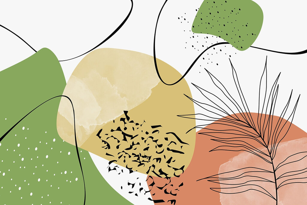 Colagem botânica — design completo