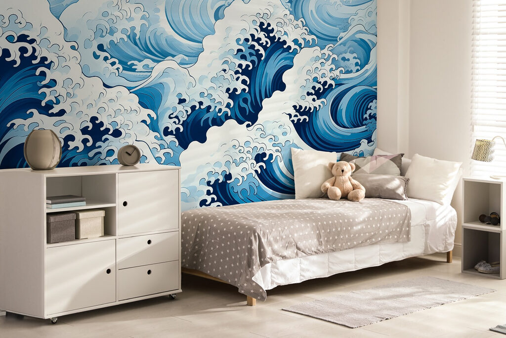 Ondas azuis com espuma — interior 2