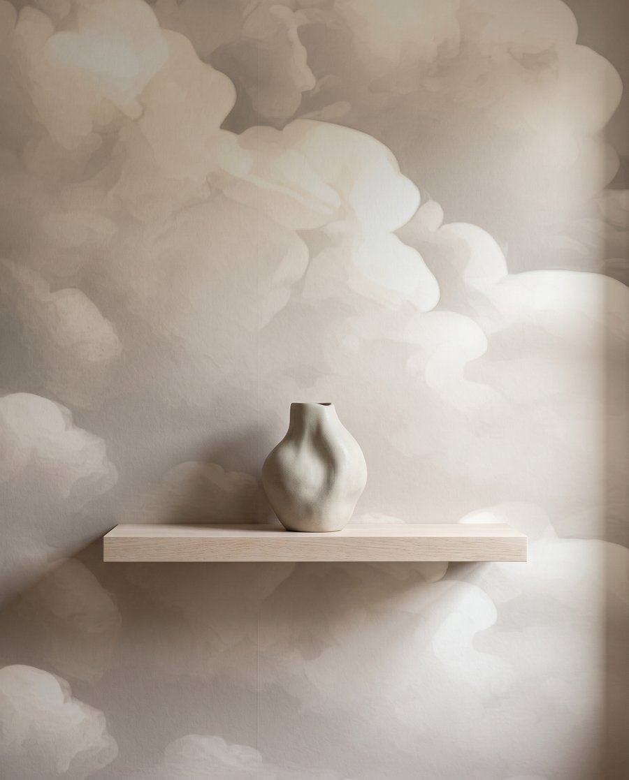 Nuvens e luz suave — detalhe