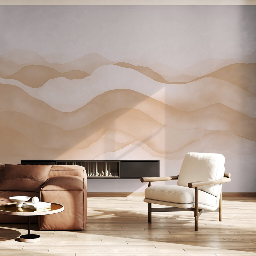 Faixas azuis com areia — interior 2