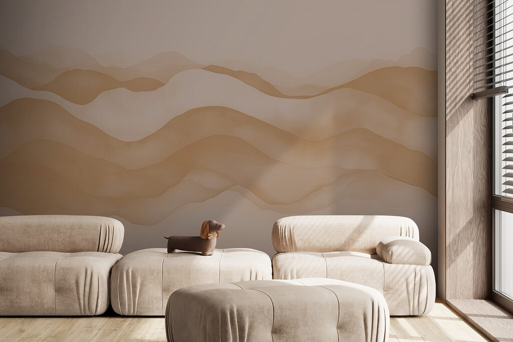 Faixas azuis com areia — interior 4