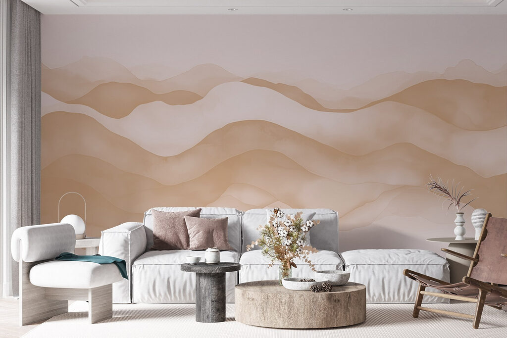 Faixas azuis com areia — interior 5
