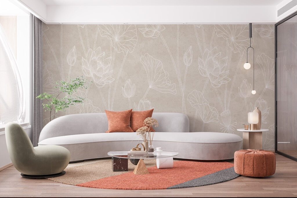 Flores em traços finos — interior 2
