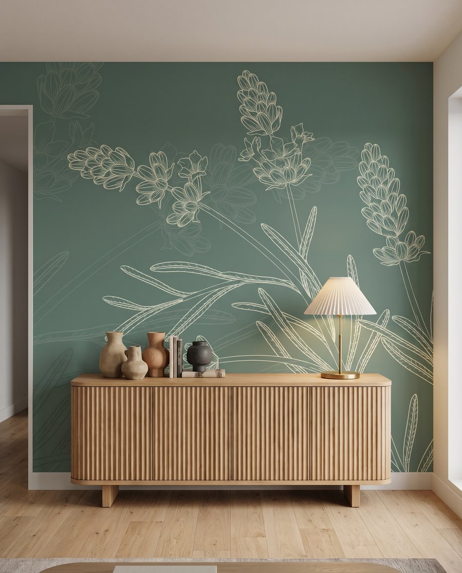 Cachos de flores desenhados — interior 1
