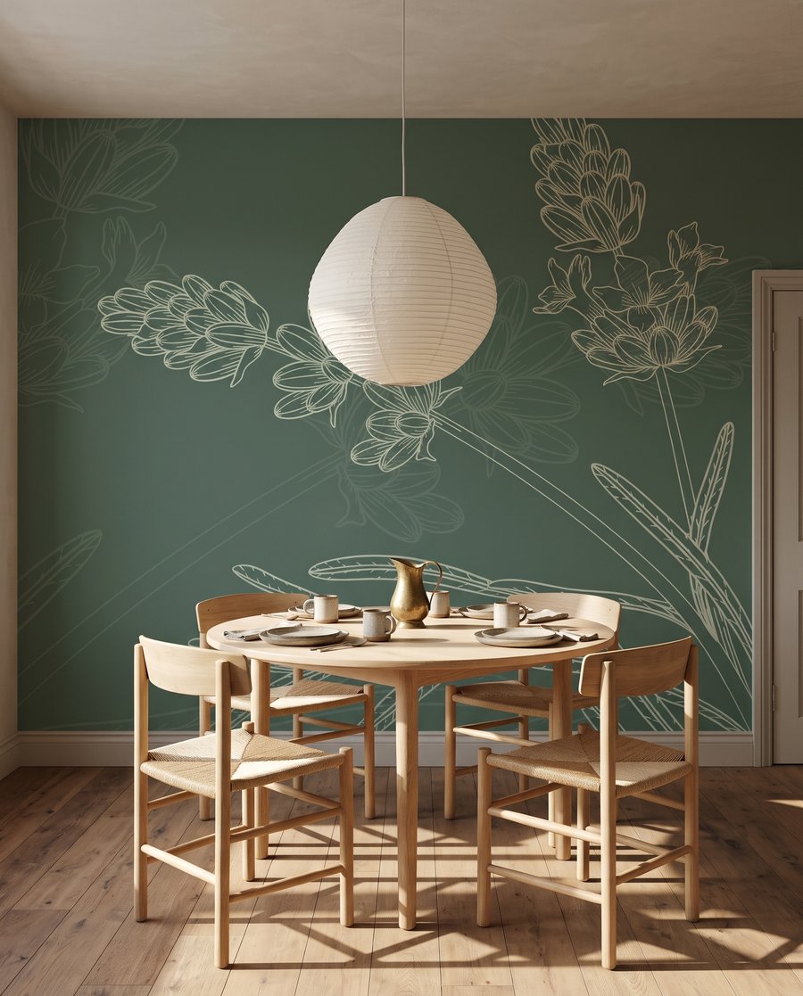 Cachos de flores desenhados — interior 5