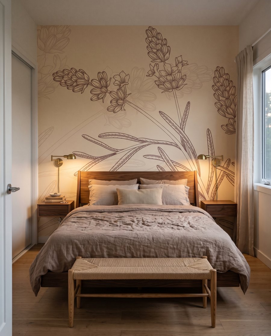 Cachos de flores desenhados — interior 2