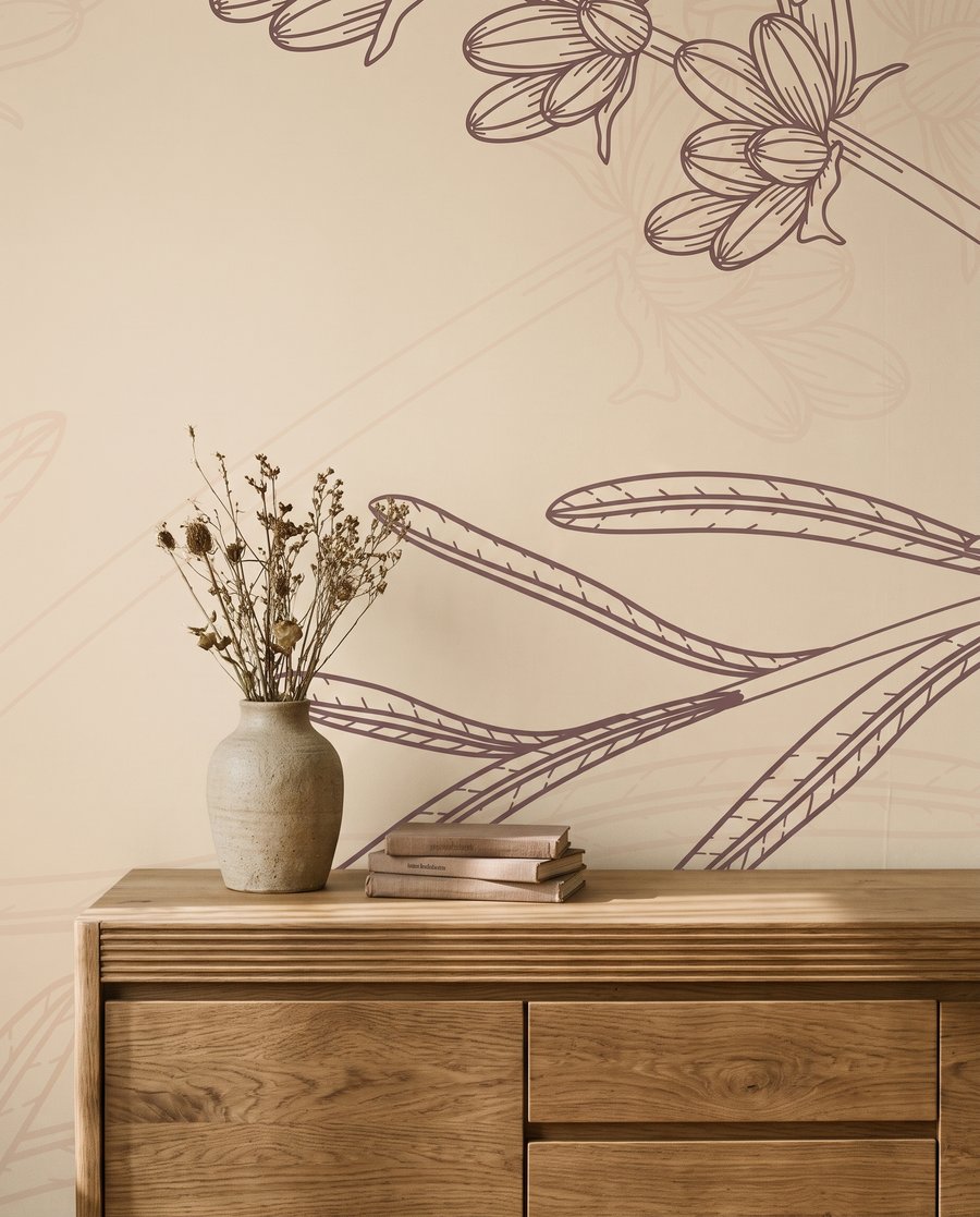 Cachos de flores desenhados — interior 5