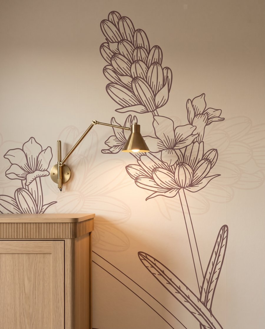 Cachos de flores desenhados — detalhe