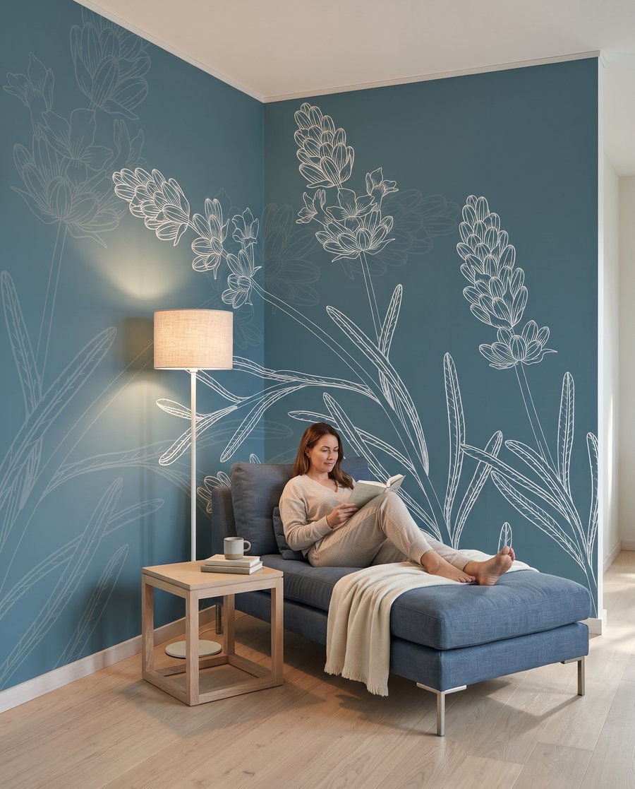 Cachos de flores desenhados — interior 1