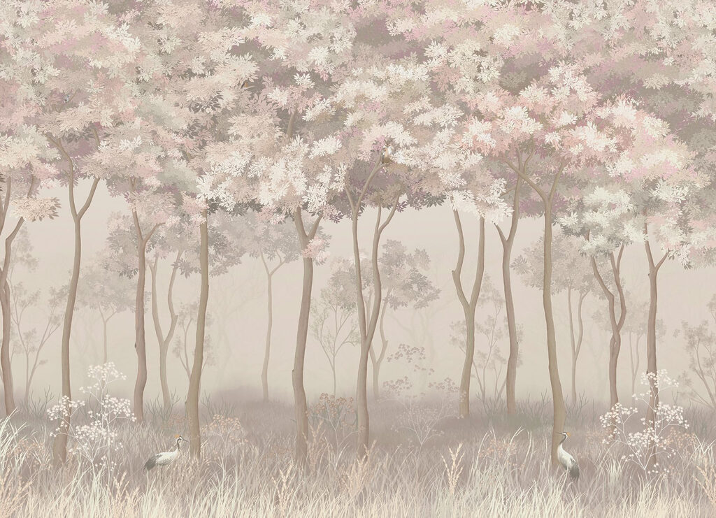Bosque luminoso em flor — design completo