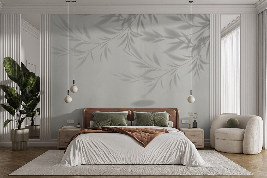 Ramos e sombras diagonais — interior 1