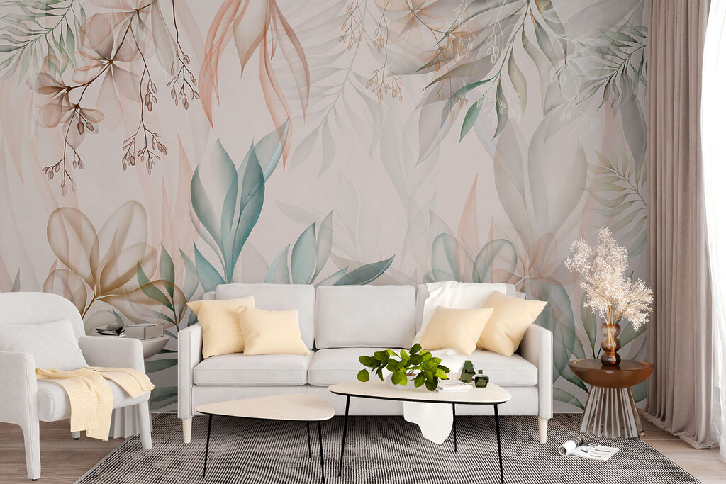 Ramos pendentes em pastel — interior 2