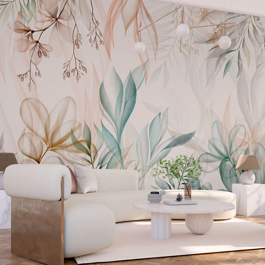 Ramos pendentes em pastel — interior 3