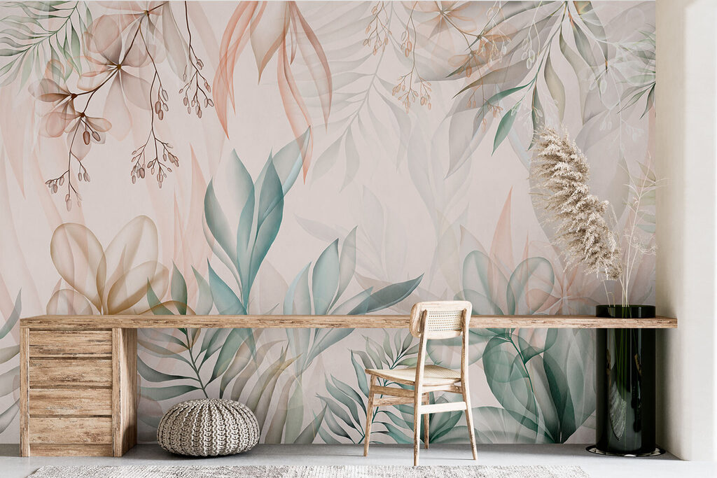 Ramos pendentes em pastel — interior 4