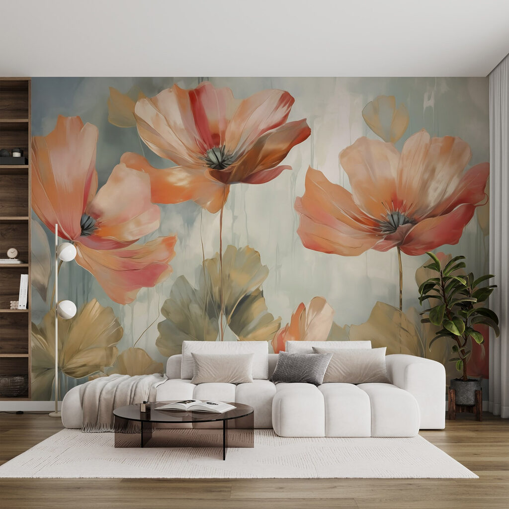 Flores laranja pintadas — interior 1
