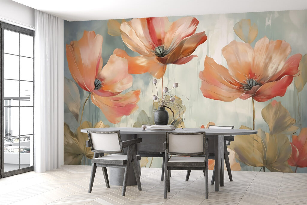 Flores laranja pintadas — interior 2