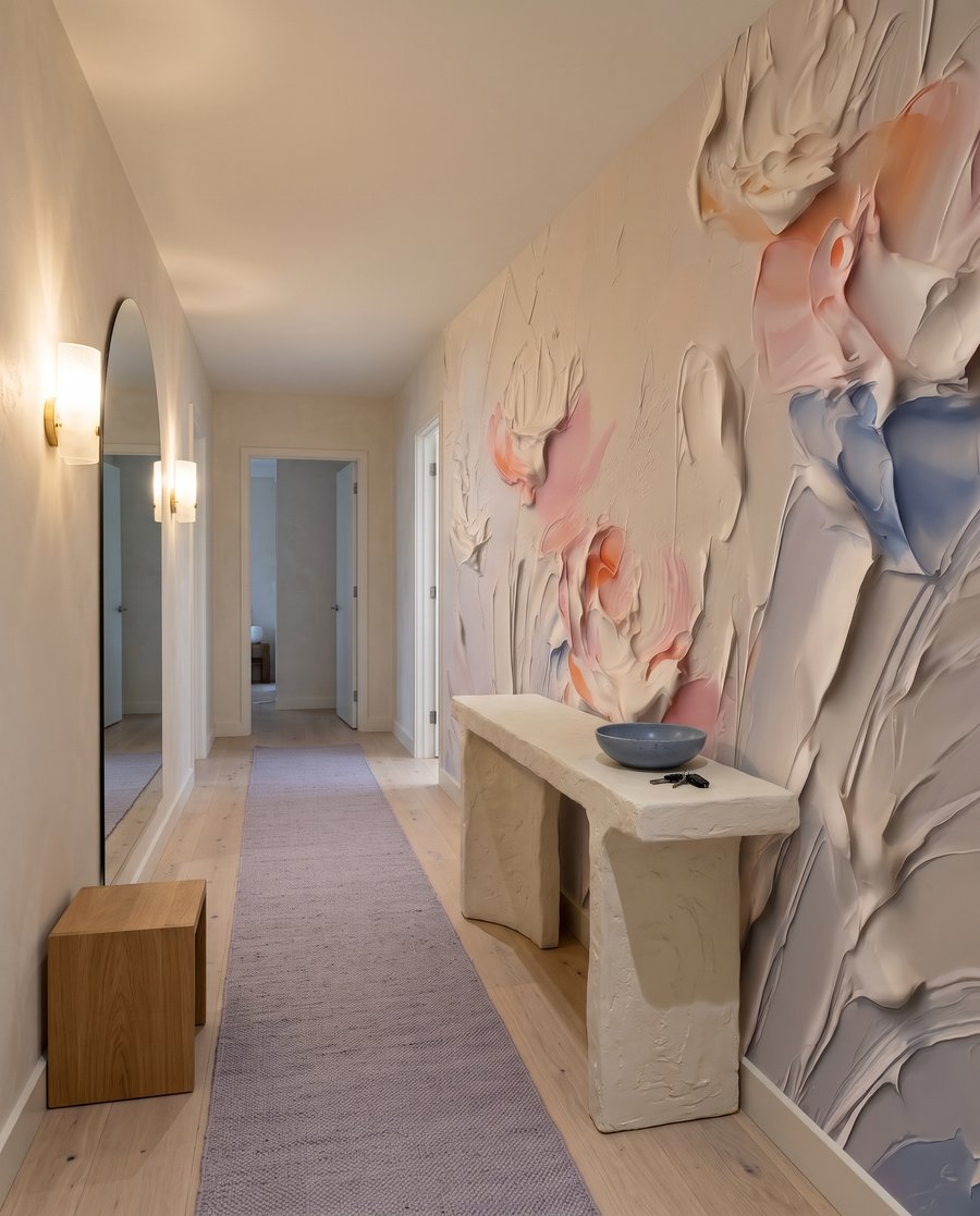 Flores cor-de-rosa em pinceladas — interior 4