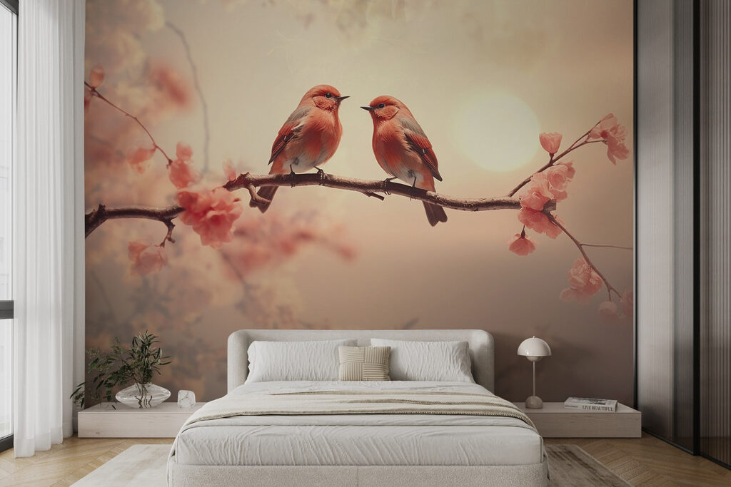 Aves ao entardecer — interior 2