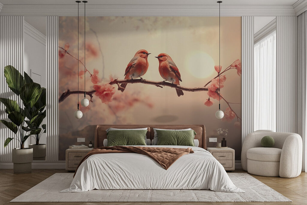 Aves ao entardecer — interior 3