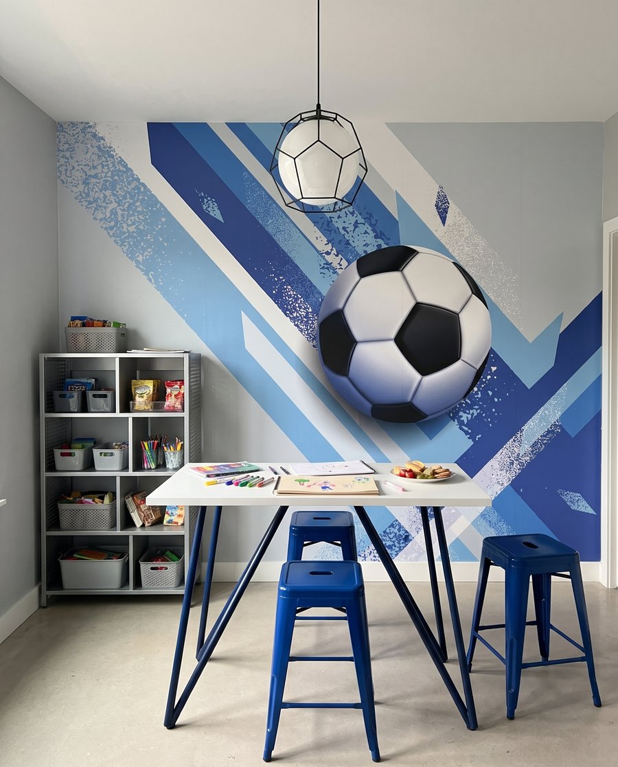 Futebol entre faixas — interior 3