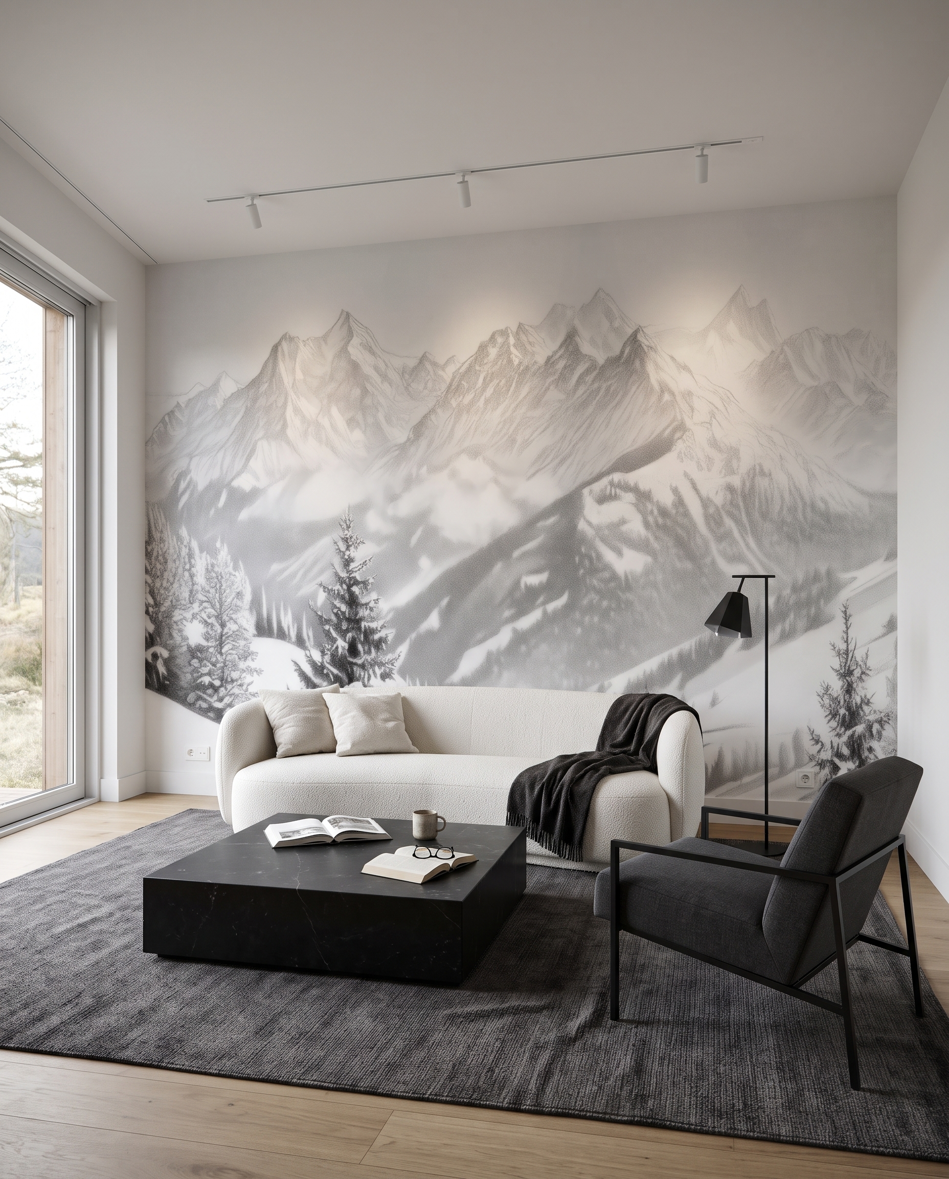 Encosta nevada com vista — interior 4