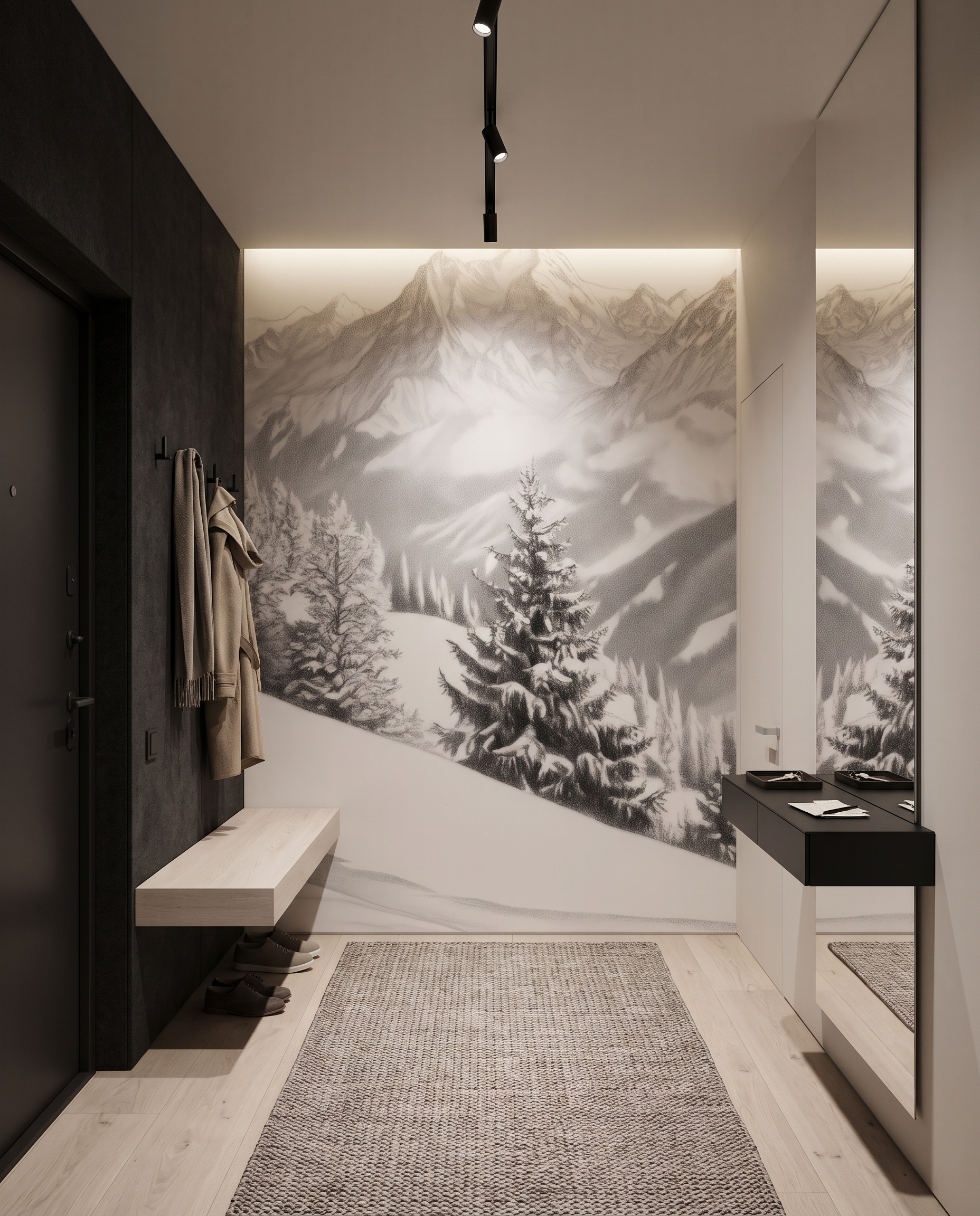 Encosta nevada com vista — interior 7