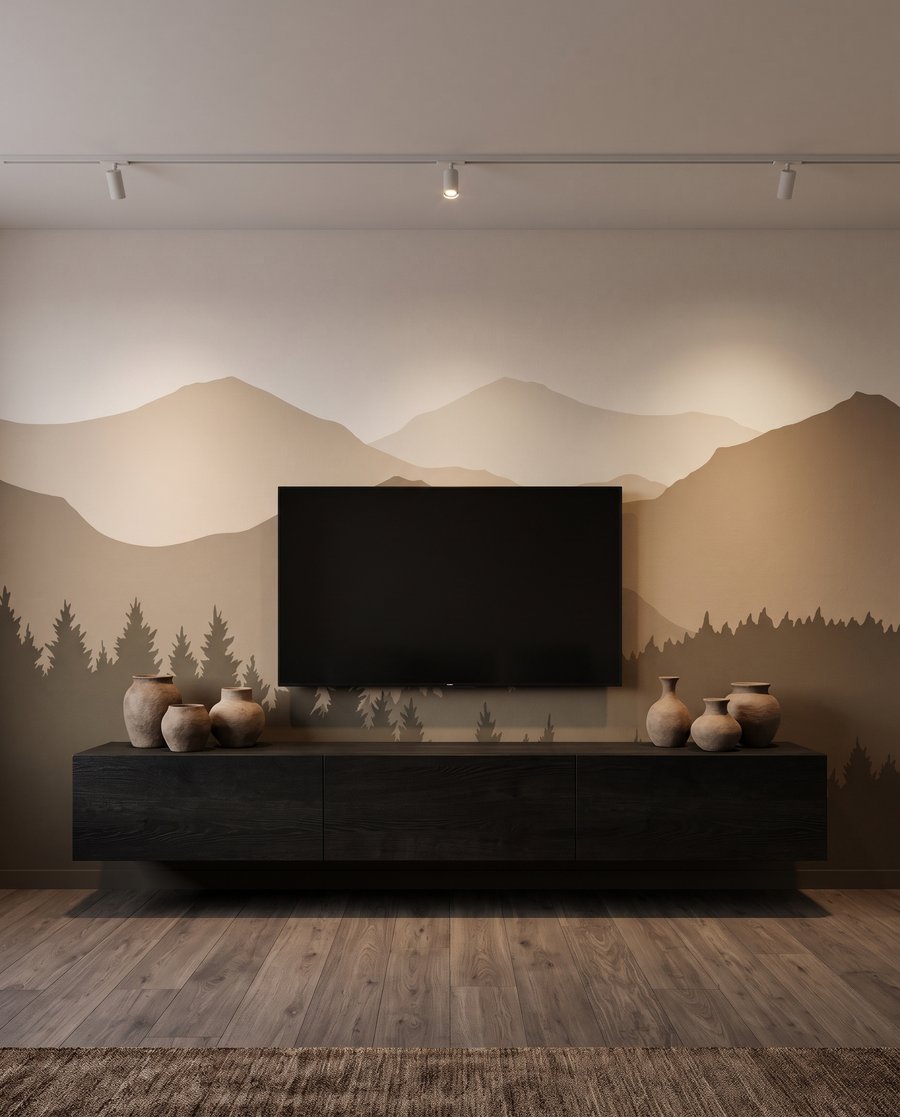 Silhuetas de montanhas — interior 1