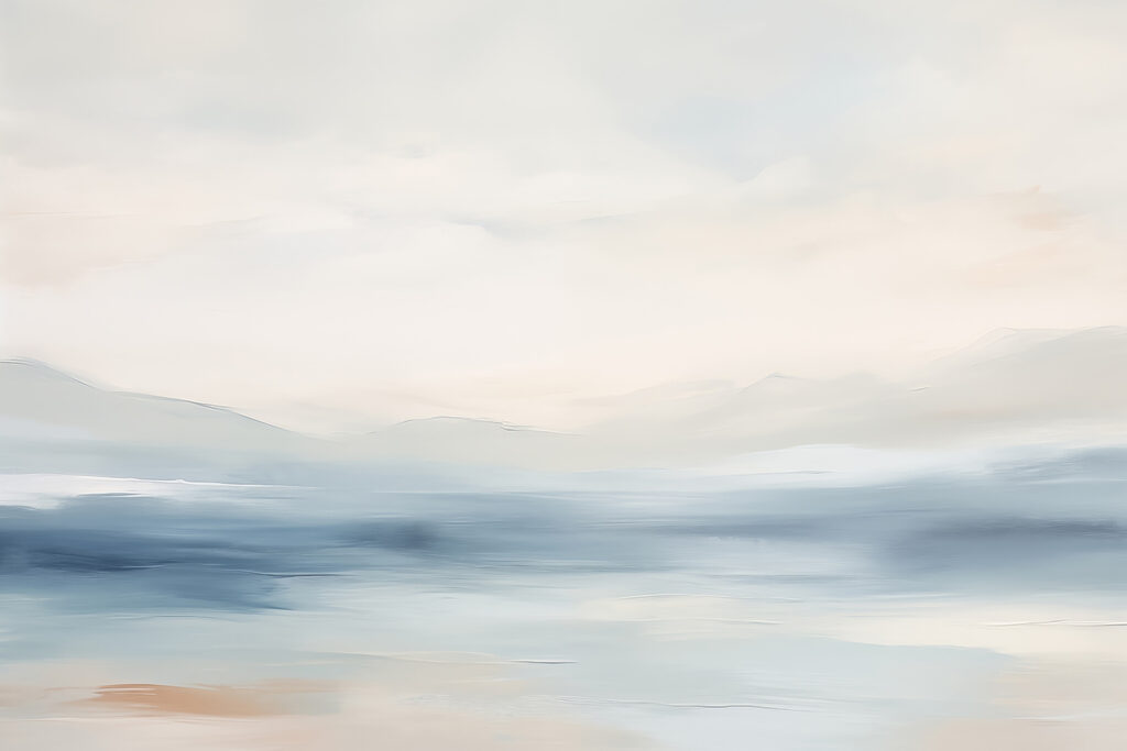 Mar em azul desvanecido — design completo