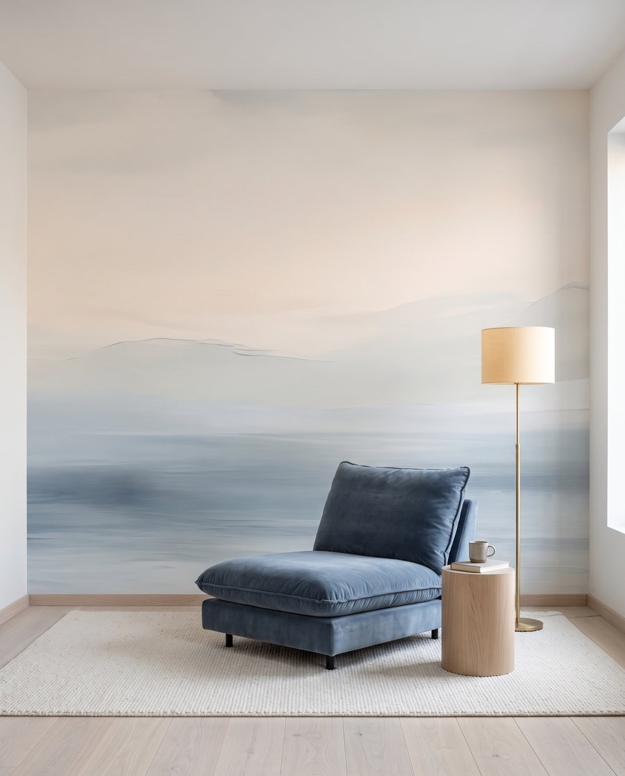 Mar em azul desvanecido — interior 4