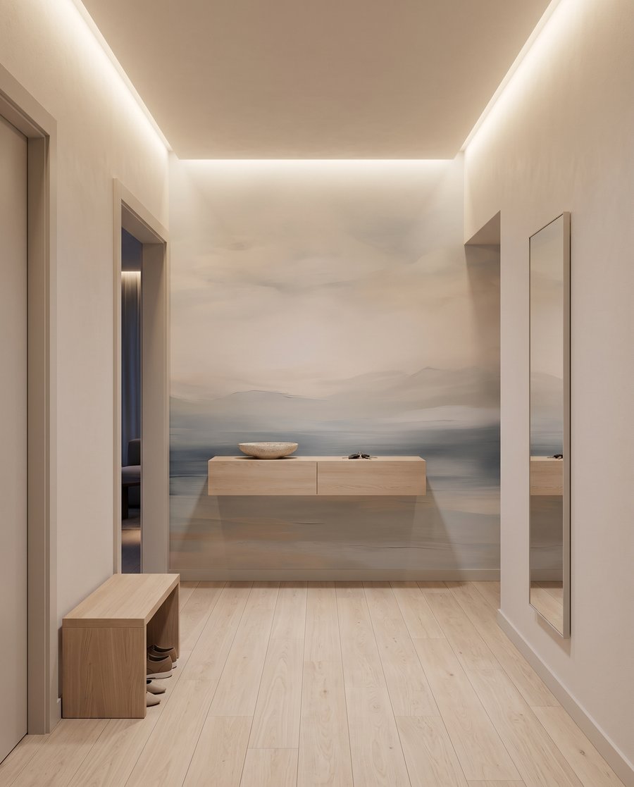 Mar em azul desvanecido — interior 5