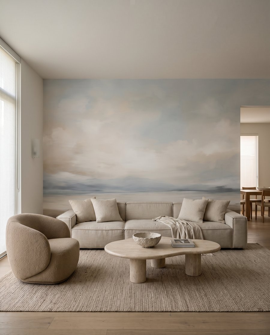 Praia sob nuvens pintadas — interior 2