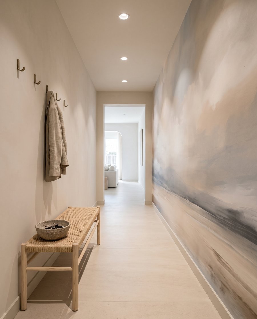 Praia sob nuvens pintadas — interior 5