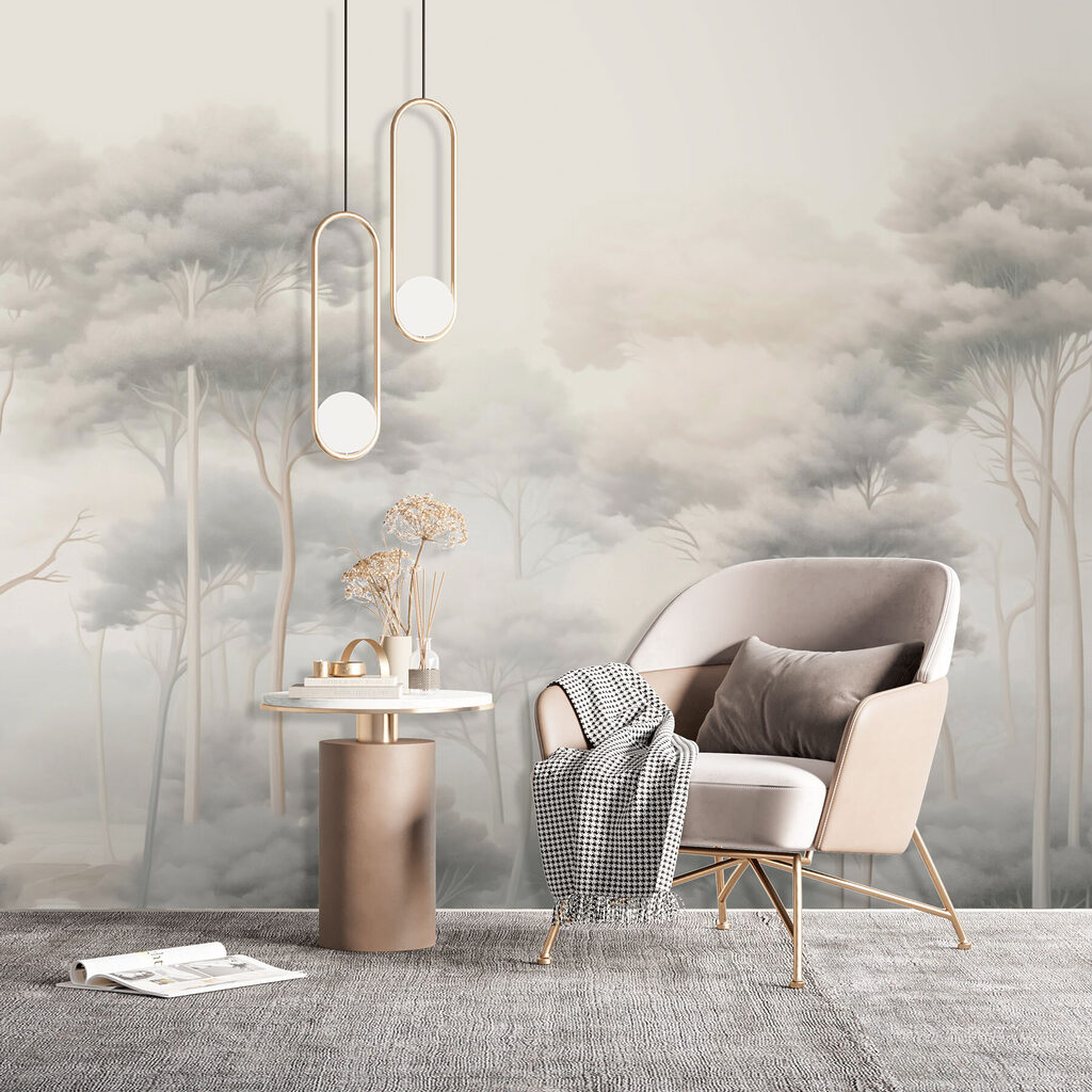 Copas esbeltas na neblina — interior 1