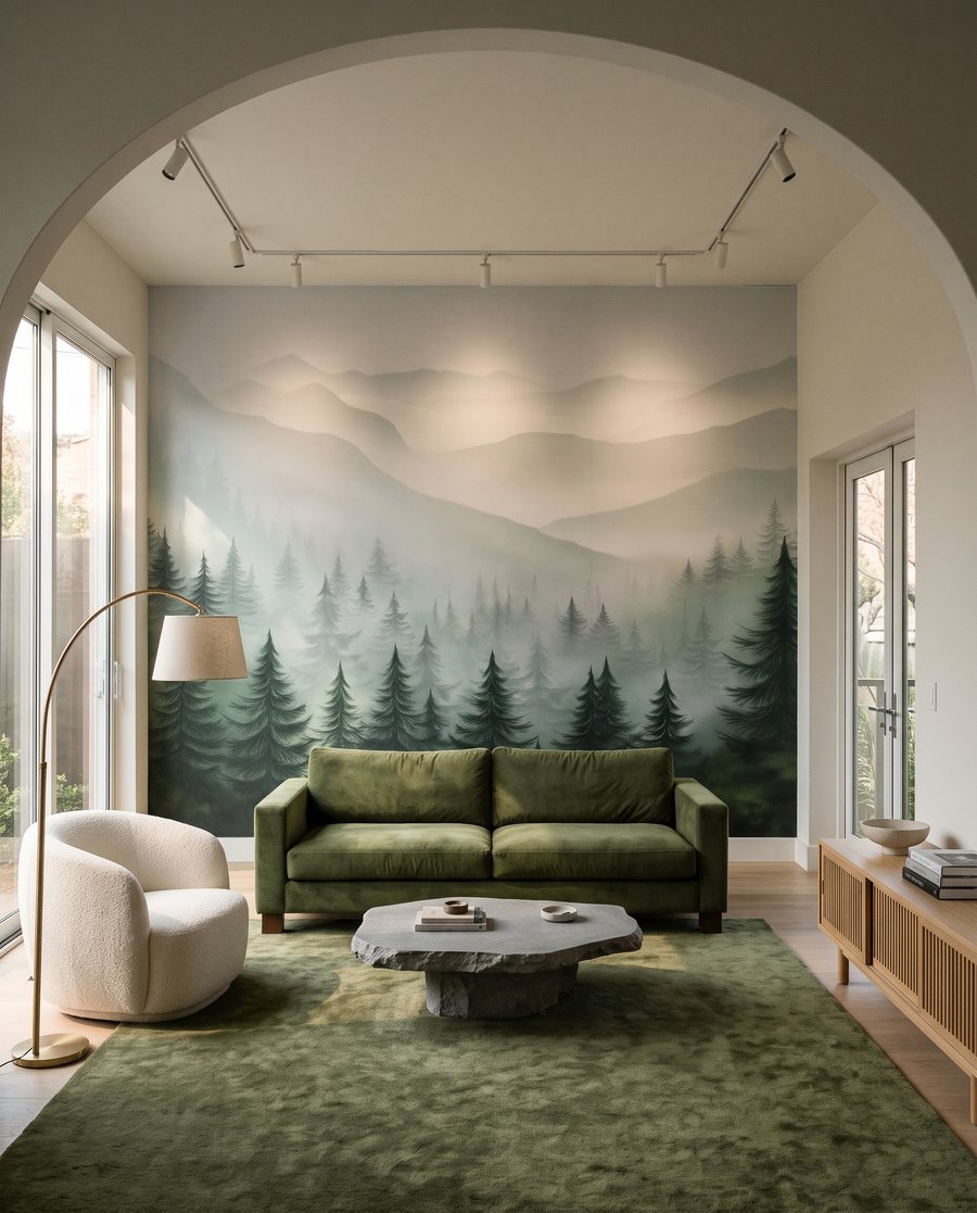 Colinas verdes em camadas — interior 4