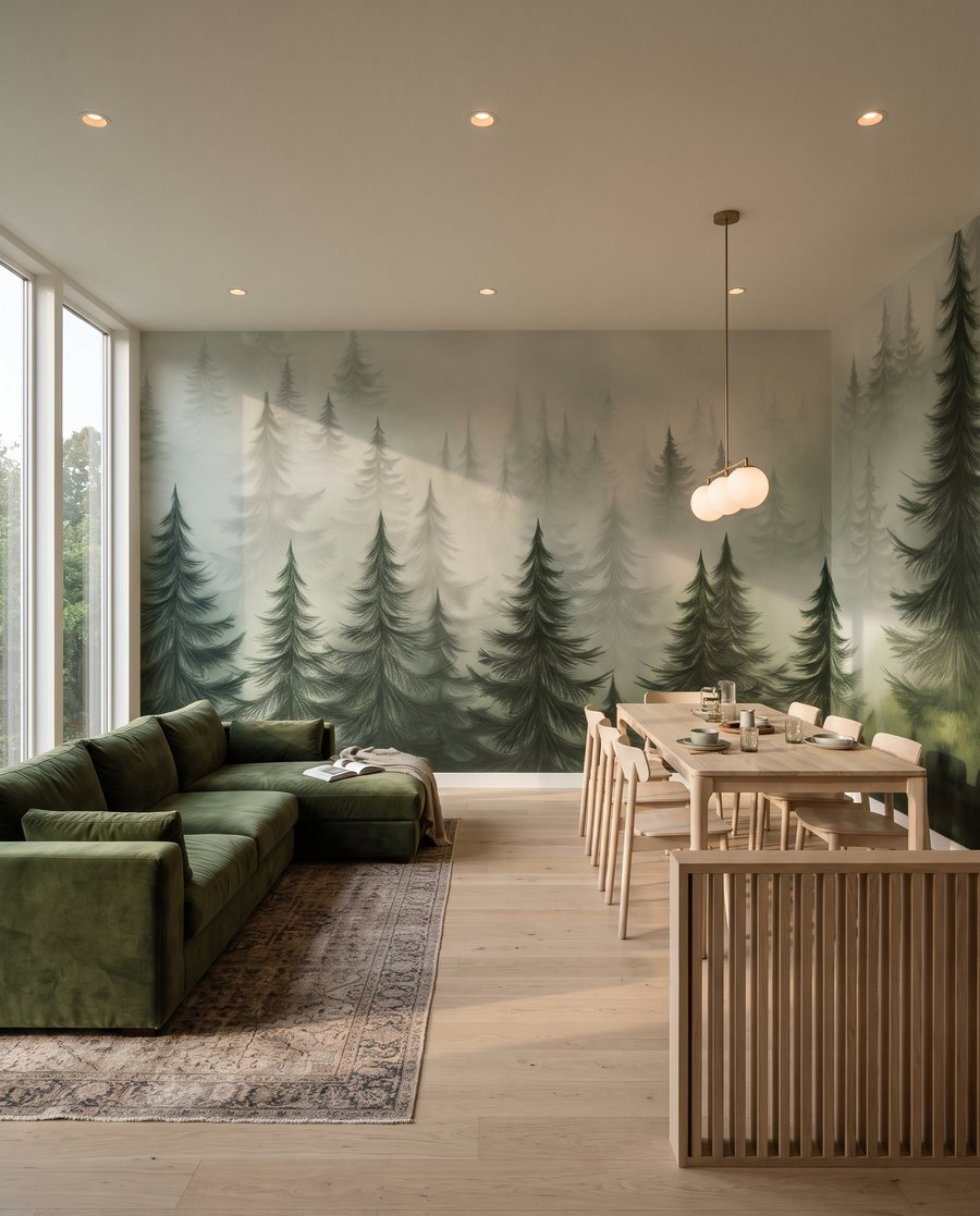 Colinas verdes em camadas — interior 1