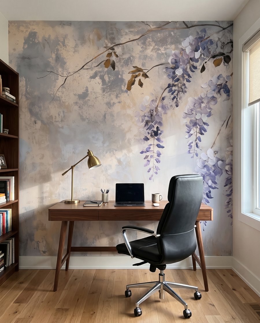 Flores lilás sobre patina — interior 8