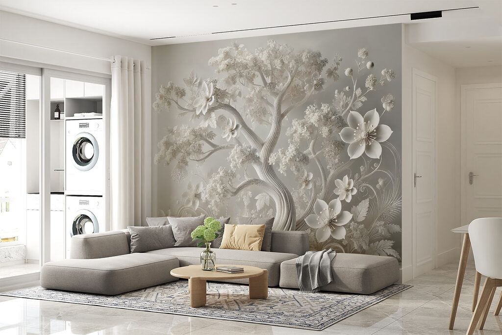 Árvore branca em relevo — interior 3