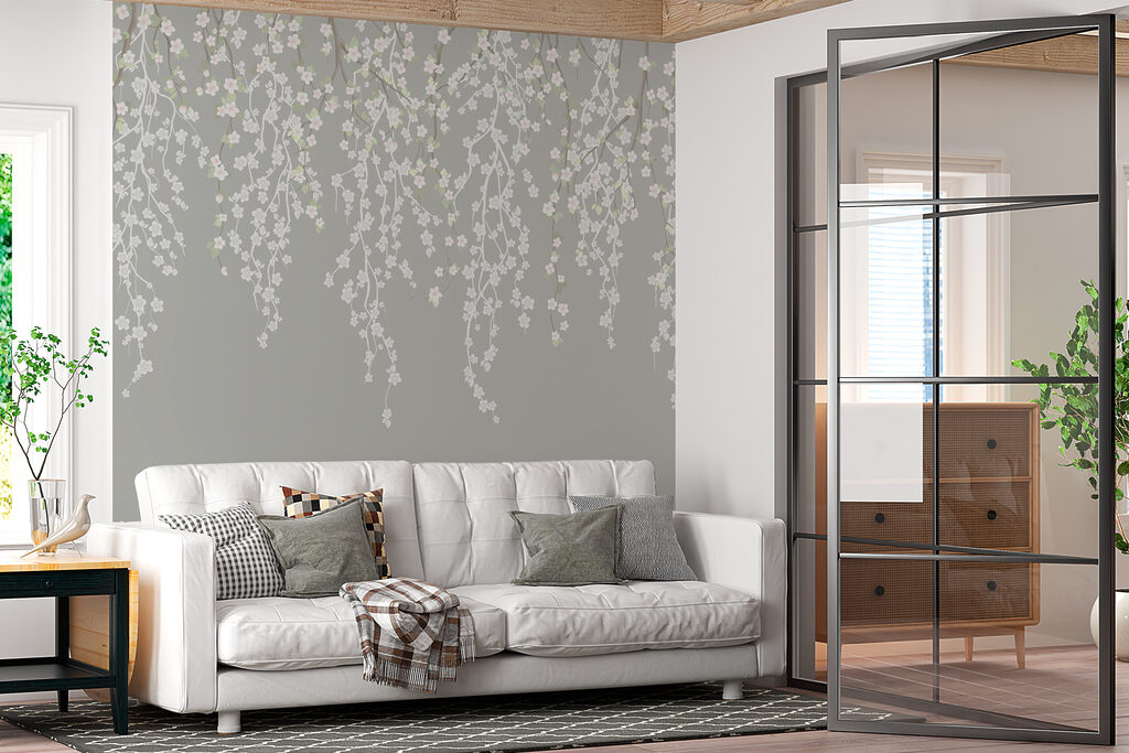 Grinaldas florais suspensas — interior 2