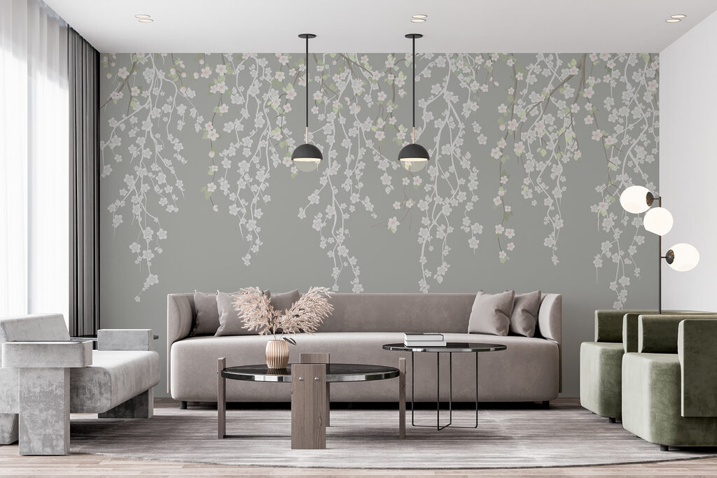 Grinaldas florais suspensas — interior 3