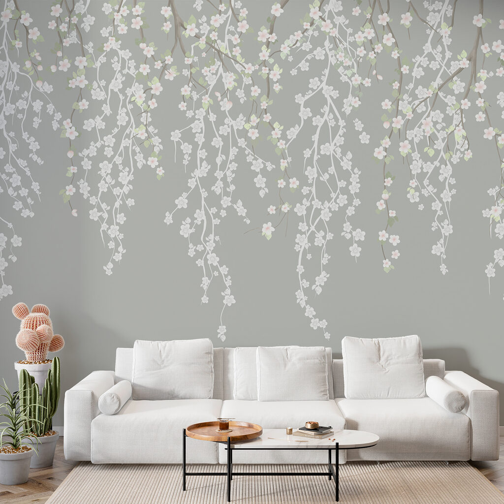 Grinaldas florais suspensas — interior 4