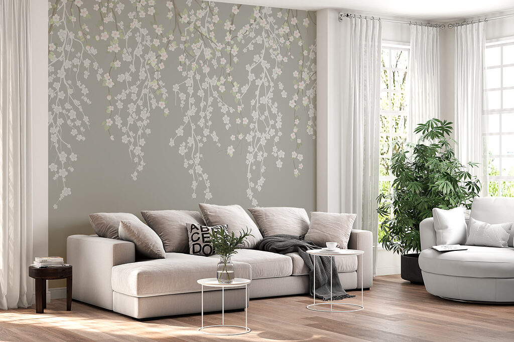 Grinaldas florais suspensas — interior 5