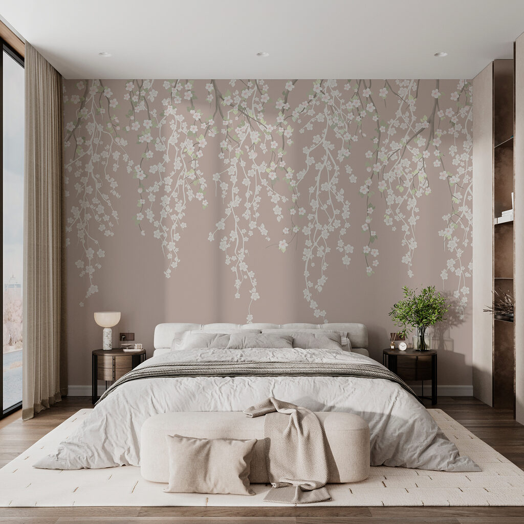Grinaldas florais suspensas — interior 1