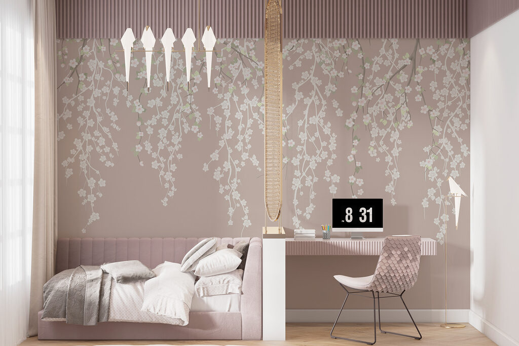 Grinaldas florais suspensas — interior 3