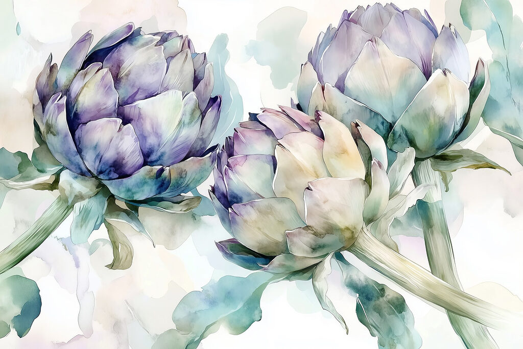Flores de alcachofra — design completo