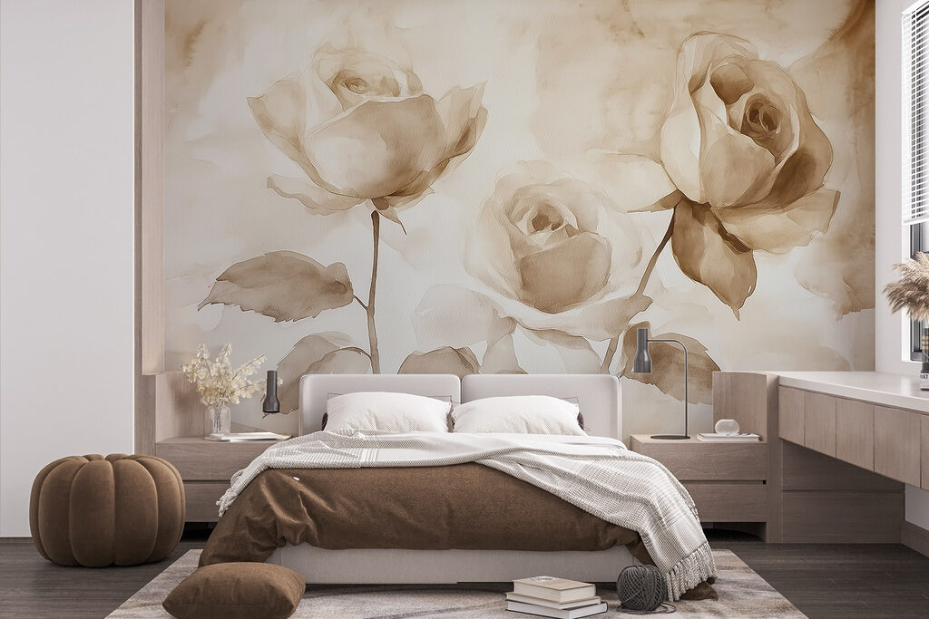 Três rosas em sépia — interior 1