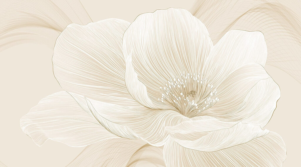 Flor de linhas finas — design completo