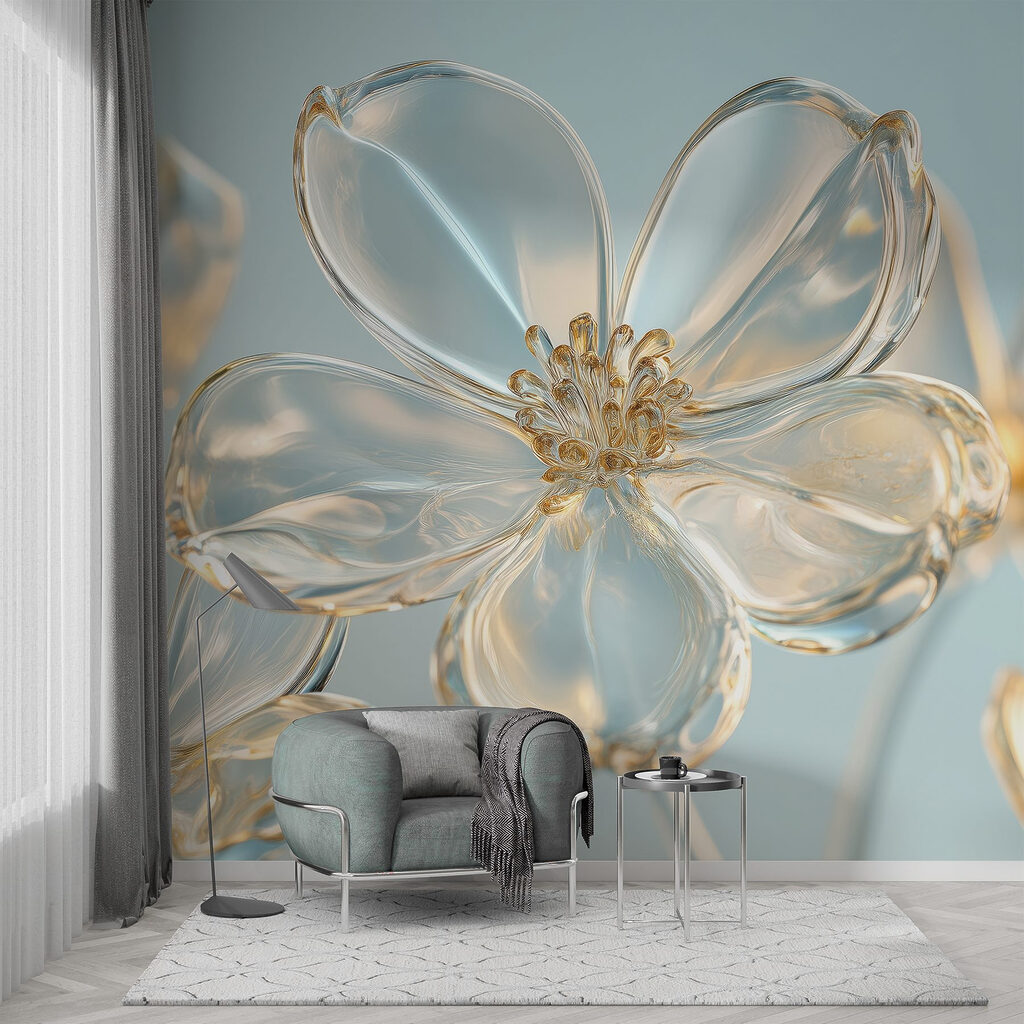 Flores de contornos dourados — interior 2