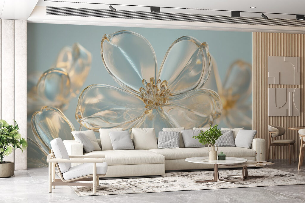 Flores de contornos dourados — interior 3