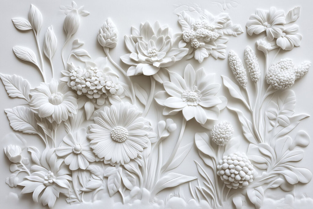 Flores brancas compactas — design completo