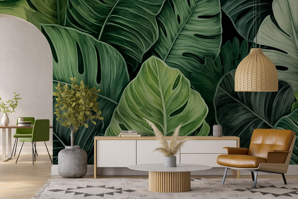 Monstera em folhagem densa — interior 1